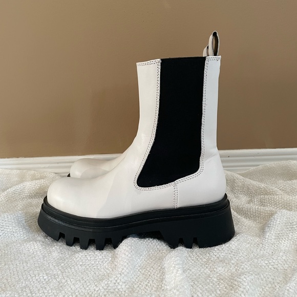 White ZARA Combat Boots - Picture 6 of 7